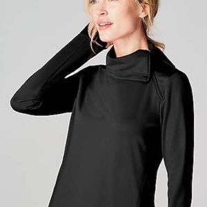 J.Jill Fit Asymmetrical Zip-Neck Top